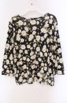 画像3: PINK HOUSE / フラワー柄7部袖カットソー 11 クロ O-25-09-04-103-LO-TO-IG-ZI (3)
