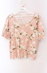 画像1: 【SALE】INGEBORG / フラワープリンＴシャツ 11 ピンク O-25-09-04-114-LO-TS-IG-ZT091 (1)