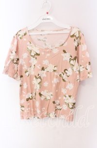 INGEBORG / フラワープリンＴシャツ 11 ピンク O-25-09-04-114-LO-TS-IG-ZT091