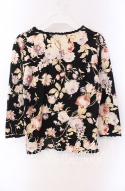 画像3: INGEBORG / レース配色ローズプリントカットソー 11 クロ O-25-09-04-115-LO-TO-IG-OS