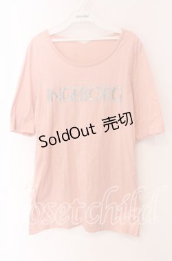 画像1: INGEBORG / ラメブレードロゴカットソー  ピンク O-25-09-04-117-LO-TO-IG-ZT091