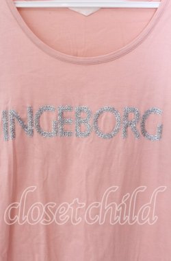 画像2: INGEBORG / ラメブレードロゴカットソー  ピンク O-25-09-04-117-LO-TO-IG-OS