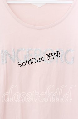 画像2: INGEBORG / ラメブレードロゴカットソー  ピンク O-25-09-04-117-LO-TO-IG-ZT091