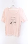 画像1: 【SALE】INGEBORG / カメリアプリントＴシャツ 13 ピンク O-25-09-04-119-LO-TS-IG-ZT090 (1)