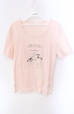 画像1: 【SALE】INGEBORG / カメリアプリントＴシャツ 13 ピンク O-25-09-04-119-LO-TS-IG-ZT090 (1)