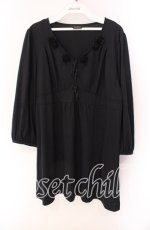 画像1: INGEBORG / モチーフレザーコードチュニック 11 クロ O-25-09-04-121-LO-TO-IG-ZI (1)