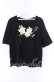 画像1: INGEBORG / カメリアプリントTシャツ 13 クロ O-25-09-04-123-LO-TS-IG-OS (1)