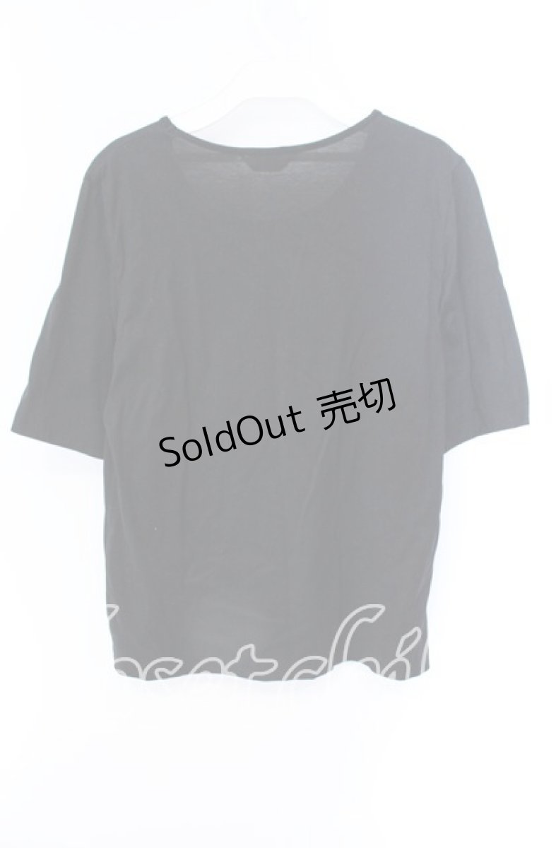 画像3: 【SALE】INGEBORG / カメリアプリントTシャツ 13 クロ O-25-09-04-123-LO-TS-IG-ZT081 (3)