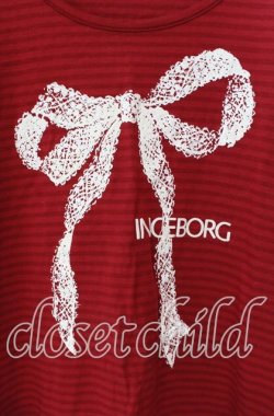 画像2: INGEBORG / リボンプリントシャドーボーダーカットソー 11 アカ O-25-09-04-125-LO-TO-IG-OS