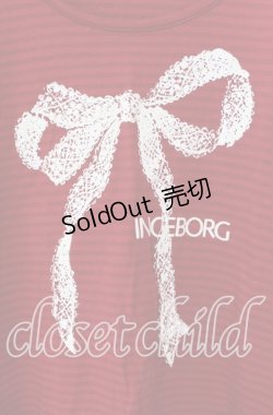 画像2: INGEBORG / リボンプリントシャドーボーダーカットソー 11 アカ O-25-09-04-125-LO-TO-IG-OS