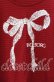 画像2: INGEBORG / リボンプリントシャドーボーダーカットソー 11 アカ O-25-09-04-125-LO-TO-IG-OS (2)