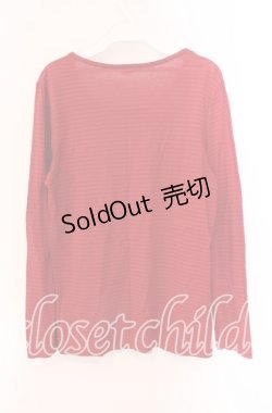 画像3: INGEBORG / リボンプリントシャドーボーダーカットソー 11 アカ O-25-09-04-125-LO-TO-IG-OS