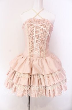 画像1: ATELIER PIERROT / ミニコルセットワンピース  ピンク O-25-09-04-010-EL-SK-IG-OS