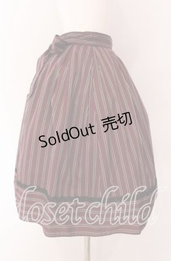 画像2: Victorian maiden / レジメンタルストライプスカート  ワイン O-25-09-04-014-CL-SK-IG-OS
