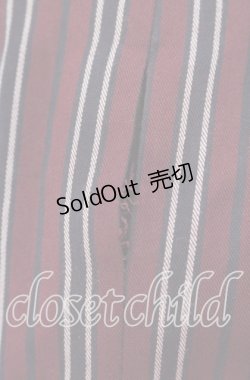 画像4: Victorian maiden / レジメンタルストライプスカート  ワイン O-25-09-04-014-CL-SK-IG-OS