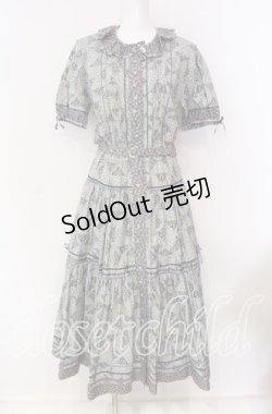 画像1: PINK HOUSE / チロリアン&波テープワンピース  ブルー系 O-25-09-04-017-LO-OP-IG-OS