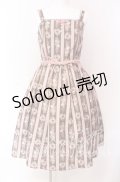 axes femme kawaii / Rosy Bear柄ジャンスカ M ブラウン O-25-09-04-003-AX-OP-OW-OS