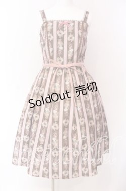 画像1: axes femme kawaii / Rosy Bear柄ジャンスカ M ブラウン O-25-09-04-003-AX-OP-OW-OS