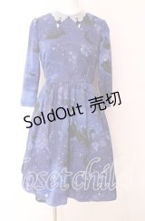 MILK / スワンレイクドレス  ナイトブルー×ブラックスワン O-25-09-04-022-ML-OP-OW-OS