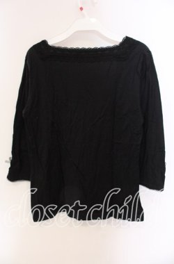 画像3: INGEBORG / 透かしリボンカットソー 11 クロ O-25-09-06-031-LO-TO-IG-OS