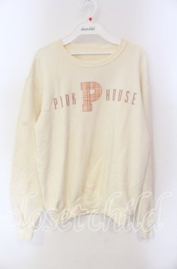 画像1: PINK HOUSE / Pロゴスウェット  オフ O-25-09-06-032-LO-TO-IG-OS