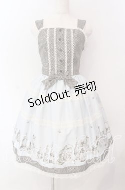 画像1: Innocent World / アンティークパフュームボトルジャンパースカート  サックス O-25-09-06-004-IW-OP-IG-OS