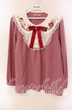 画像1: Amavel / AnimalDonutsうさみみブラウス  ピンク O-25-09-06-041-CA-BL-IG-OS