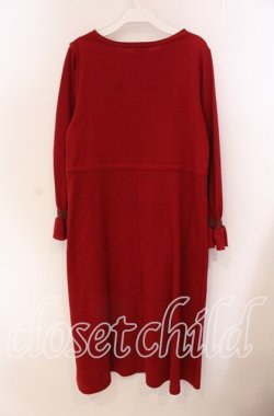 画像3: LEBECCA boutique / プリドーンを見つめるハイネックフリルワンピース  アカ O-25-09-06-042-EL-OP-OW-OS