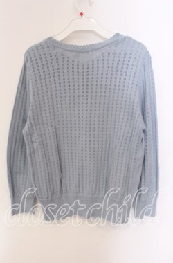 画像3: Jane Marple / Strawberry label デコパージュカーディガン M サックス O-25-09-06-043-JM-TO-OW-OS