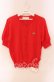 画像1: Jane Marple / Tiara EMB puff sleeve カーディガン M アカ O-25-09-06-044-JM-TO-OW-OS (1)