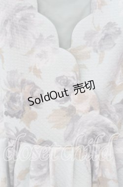 画像2: an another angelus / 水彩フラワーノースリワンピース F グリーン系 O-25-09-06-046-CA-OP-OW-ZT512