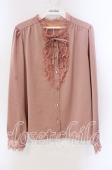 Fi.n.t / タイ付きレースフリルブラウス F ピンク O-25-09-06-050-CA-BL-OW-ZT014