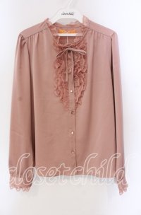 Fi.n.t / タイ付きレースフリルブラウス F ピンク O-25-09-06-050-CA-BL-OW-ZT014