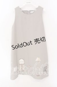 de cora fi.n.t / 家具プリントジャンパースカート F ベージュ O-25-09-06-052-LO-OP-OW-ZT180