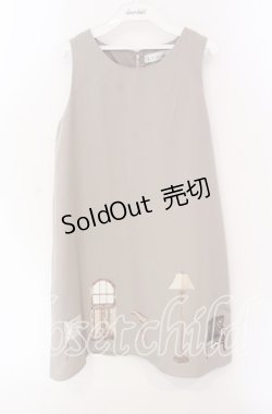 画像1: de cora fi.n.t / 家具プリントジャンパースカート F ベージュ O-25-09-06-052-LO-OP-OW-ZT180