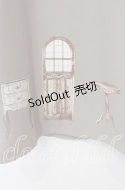 画像3: de cora fi.n.t / 家具プリントジャンパースカート F ベージュ O-25-09-06-052-LO-OP-OW-ZT180