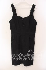 画像1: 【SALE】Fi.n.t / デニムジャンパースカート F クロ O-25-09-06-053-CA-OP-OW-ZT013 (1)