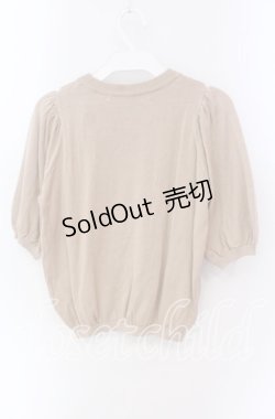 画像3: Maison de FLEUR Petite Robe canone / 餞おくるフラワーニット F ベージュ O-25-09-06-056-EL-TO-OW-ZT057