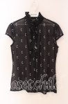 画像1: 【SALE】KILL STAR / ムーン総柄シアーブラウス S ブラック O-25-09-06-058-SL-BL-OW-ZT259 (1)