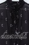 画像2: 【SALE】KILL STAR / ムーン総柄シアーブラウス S ブラック O-25-09-06-058-SL-BL-OW-ZT259 (2)