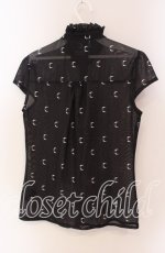 画像3: 【SALE】KILL STAR / ムーン総柄シアーブラウス S ブラック O-25-09-06-058-SL-BL-OW-ZT259 (3)