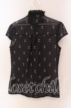 画像3: KILL STAR / ムーン総柄シアーブラウス S ブラック O-25-09-06-058-SL-BL-OW-OS