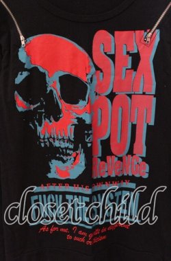画像2: SEX POT ReVeNGe / ショルダージップロングカットソー  ブラック O-25-09-06-063-SP-TO-OW-OS