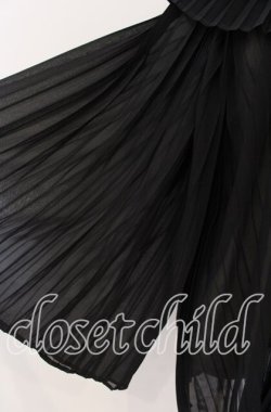 画像2: Drug Honey / プリーツシフォンブラウス  ブラック O-25-09-06-064-PU-BL-OW-OS