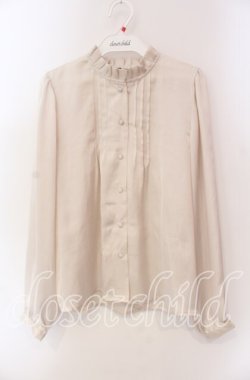 画像1: an another angelus / リボン配色サテンブラウス F ベージュ O-25-09-06-065-CA-BL-OW-OS
