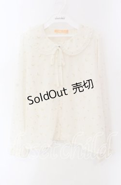 画像1: F i.n.t / ムーン＆スターフロッキーブラウス F アイボリー O-25-09-06-067-CA-BL-OW-OS