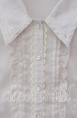 画像2: axes femme / フレア袖フリルブラウス M キナリ O-25-09-06-073-AX-TO-OW-OS