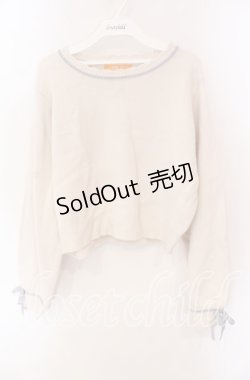 画像1: Fi.n.t / 袖リボンニットプルオーバー F アイボリー O-25-09-06-079-CA-TO-OW-OS