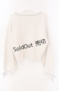画像2: Fi.n.t / 袖リボンニットプルオーバー F アイボリー O-25-09-06-079-CA-TO-OW-OS