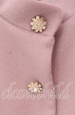 画像2: 【SALE】an another angelus / ビジユー釦スタンドカラーコート F ラベンダー O-25-09-06-081-CA-CO-OW-ZTC035 (2)